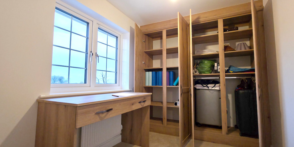 Fitted home office furniture file shelves