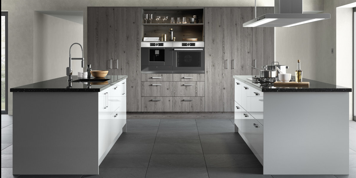 Linear slab kitchen