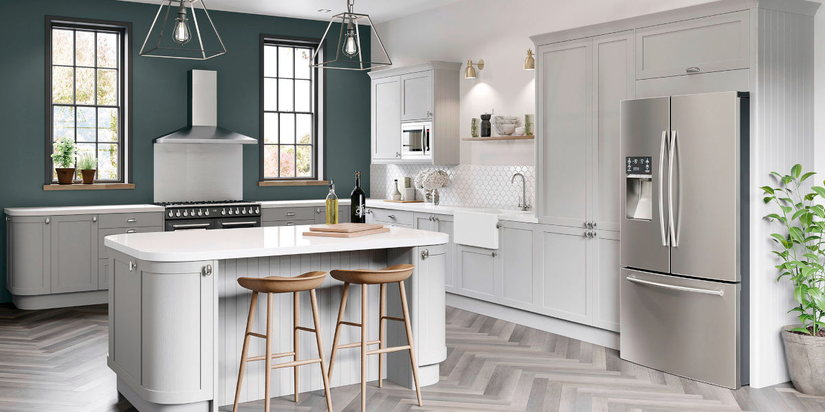 Newmarket light grey skinny shaker kitchen